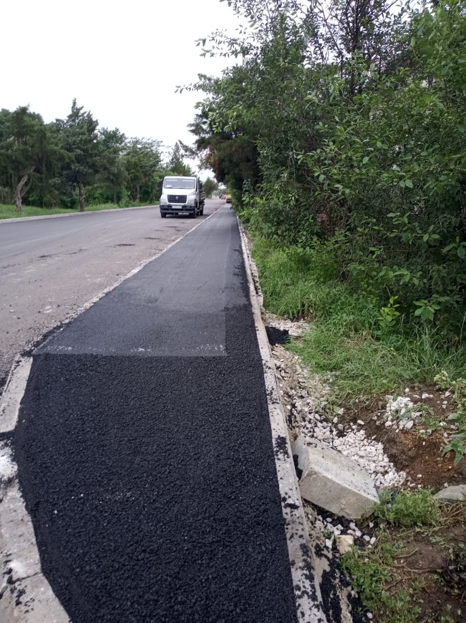 Закончены работы по устройству покрытия тротуаров на ул. Нестерова городского округа Джанкой